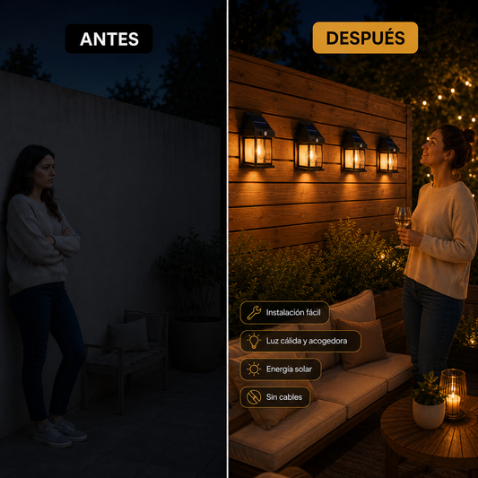 2 x 1 AuraSolar® - Crea un ambiente acogedor con energía solar