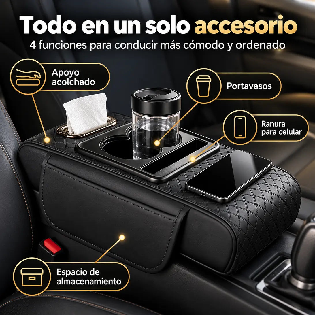 👝 ConfortDrive™ – Más comodidad y orden en cada viaje | 4 en 1
