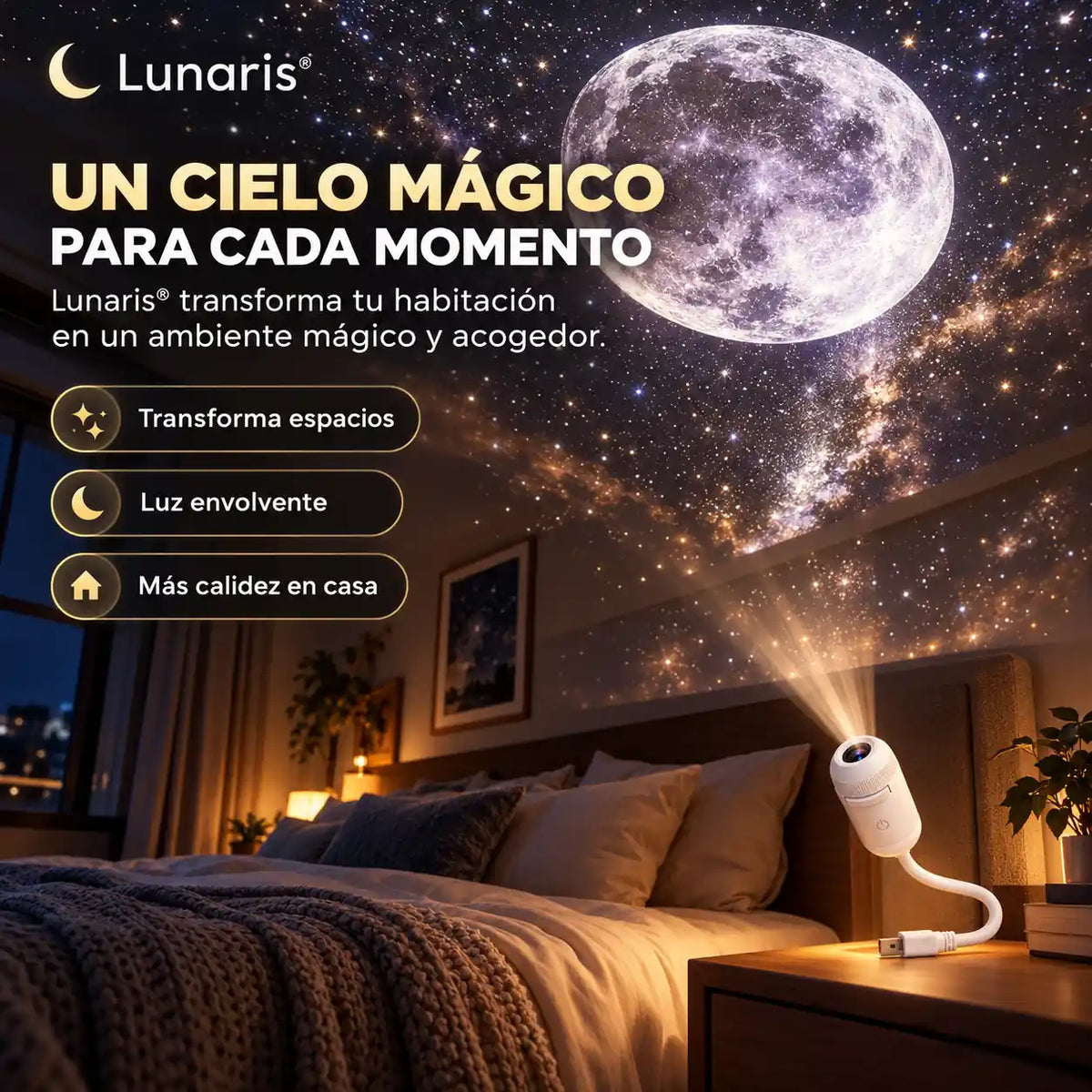✨ Lunaris® - Transforma tu habitación en un ambiente mágico y acogedor