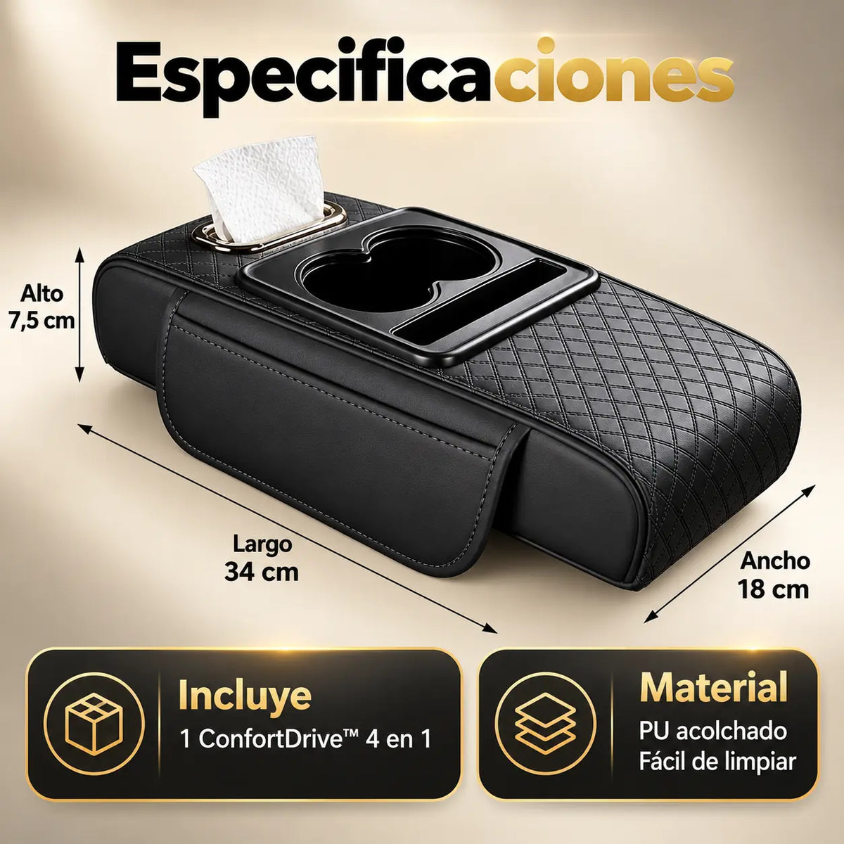 👝 ConfortDrive™ – Más comodidad y orden en cada viaje | 4 en 1