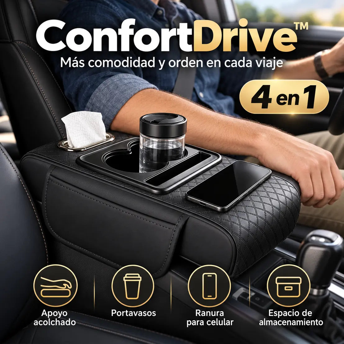 👝 ConfortDrive™ – Más comodidad y orden en cada viaje | 4 en 1