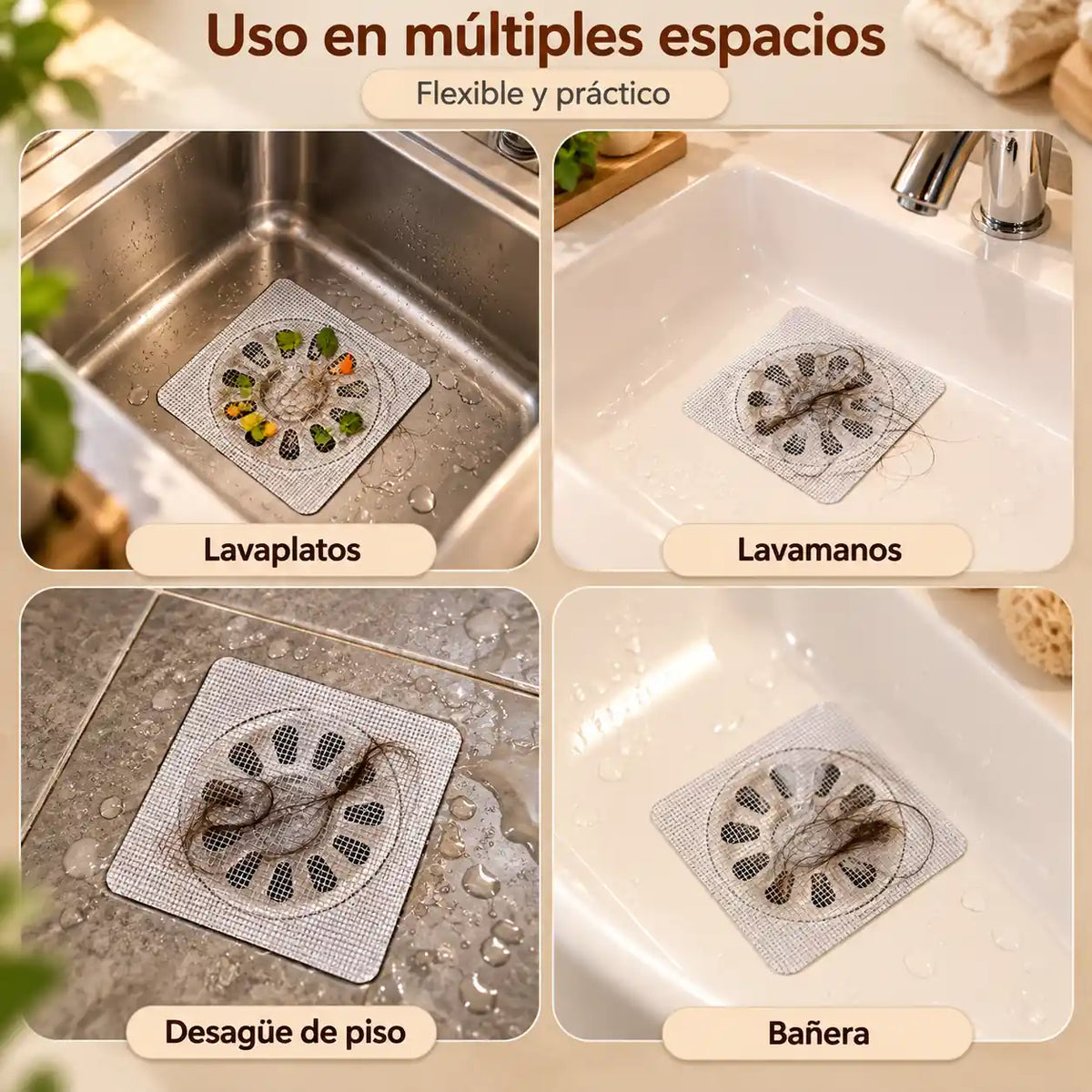 DrenaFix® - Mantén tus desagües limpios y protegidos - 🔥 30 Protectores | 3 Packs de 10