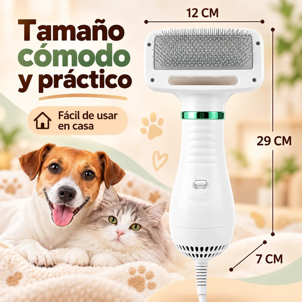 PetDry® 2 en 1 – Seca y cepilla a tu mascota al mismo tiempo