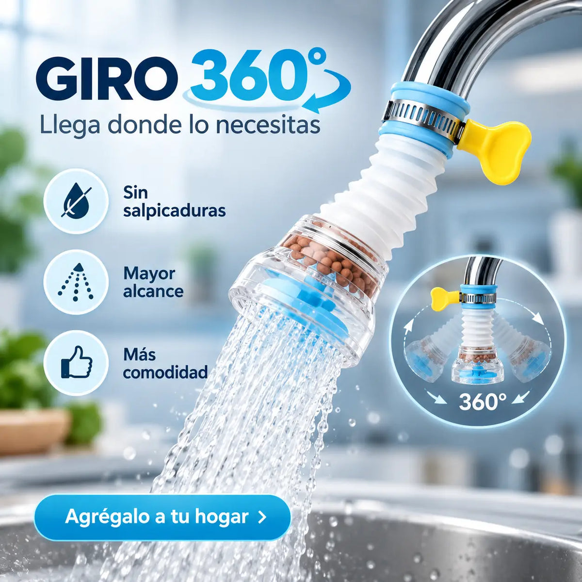 2 Pack AquaPure® – Filtra impurezas y mejora el agua directamente desde tu grifo