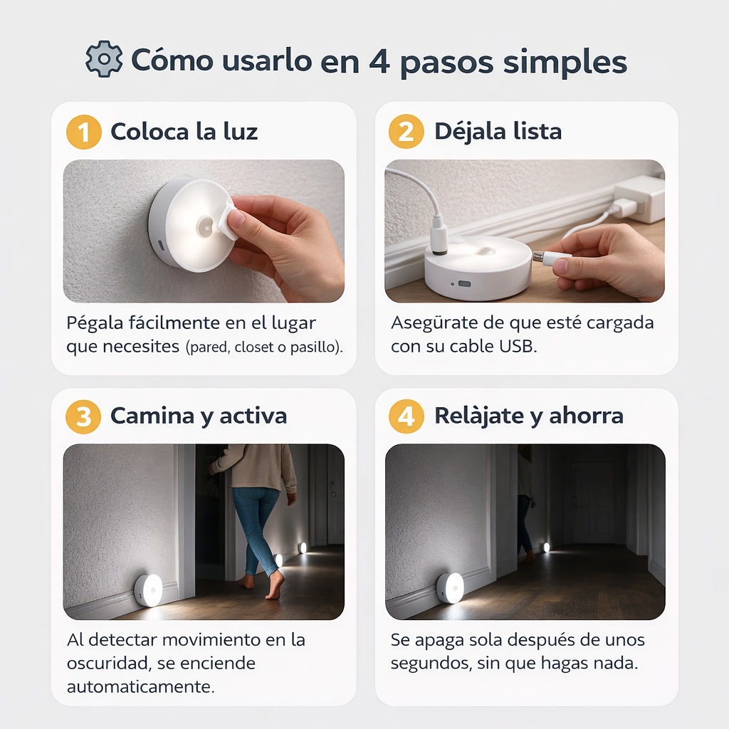 3 x LumiSense® - Ilumina automáticamente y reduce tu consumo de energía