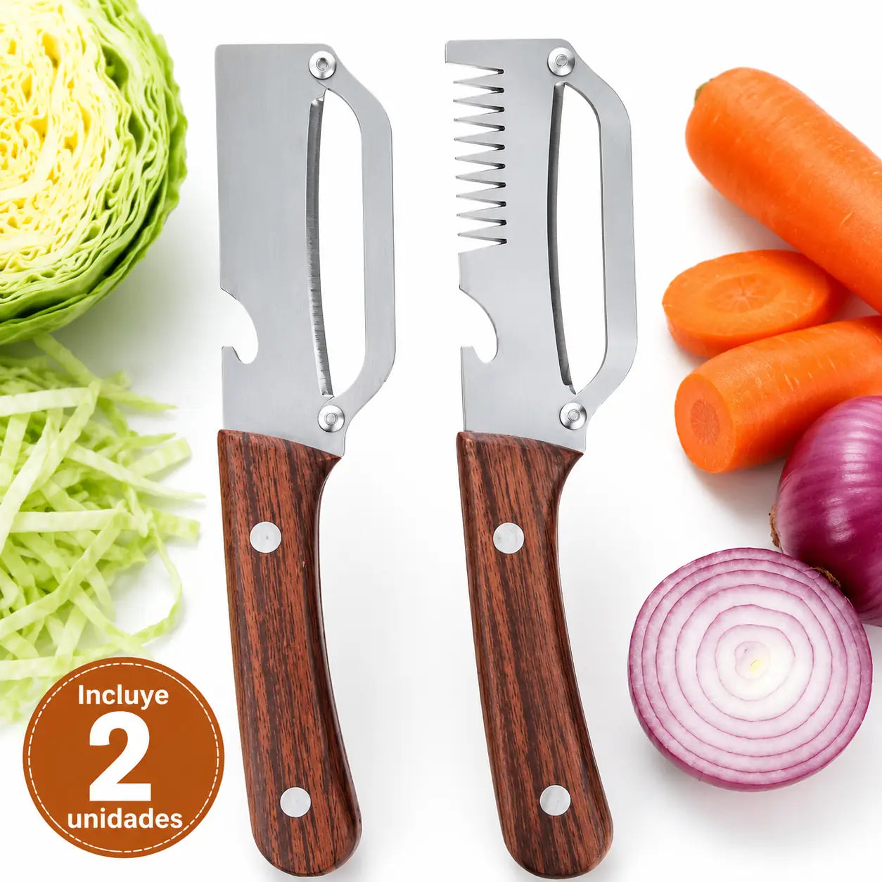 Pack 2 PelaPro® - Pela frutas y verduras rápido, fino y sin esfuerzo