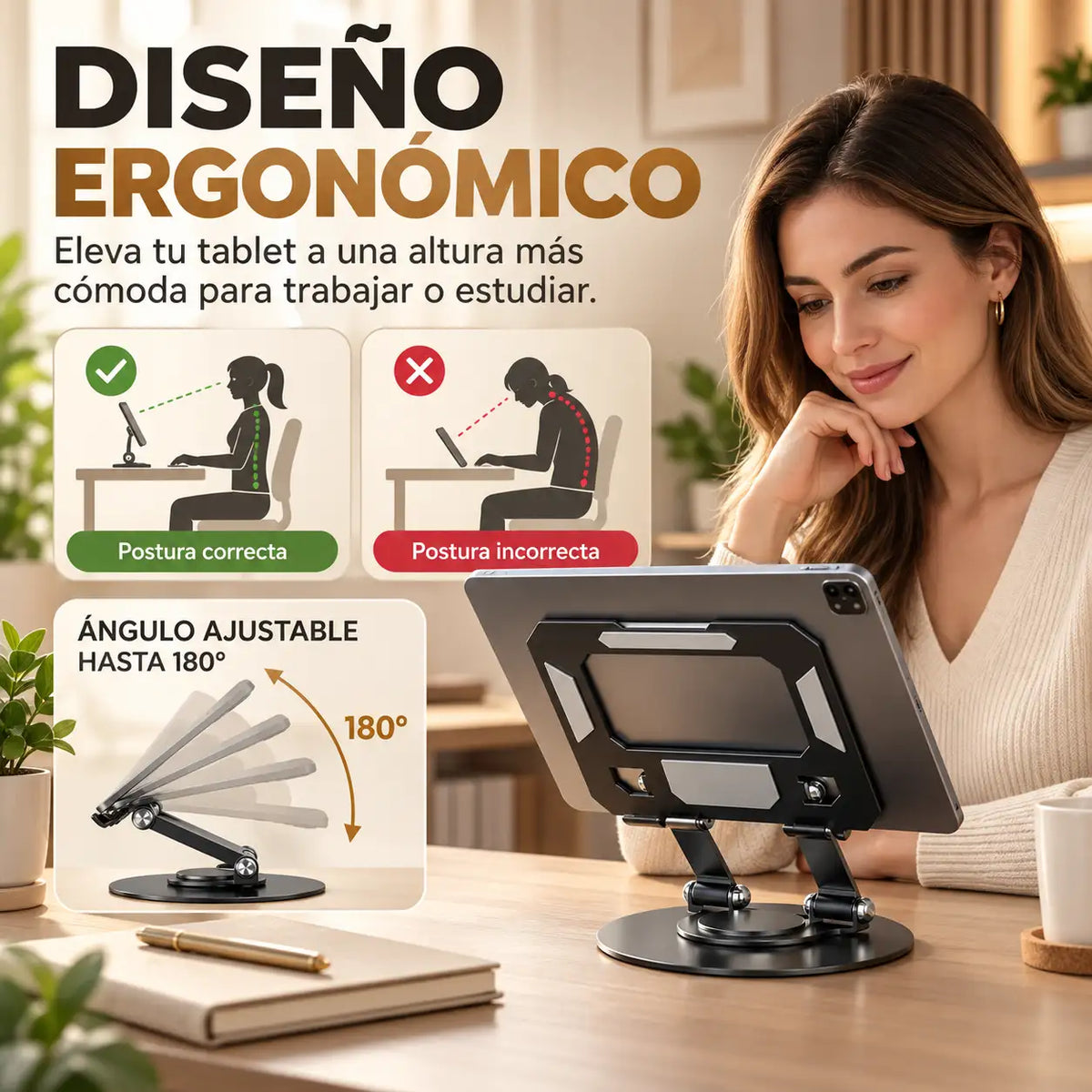 GiraFlex® 360° | Usa tu tablet cómodamente en el ángulo que prefieras