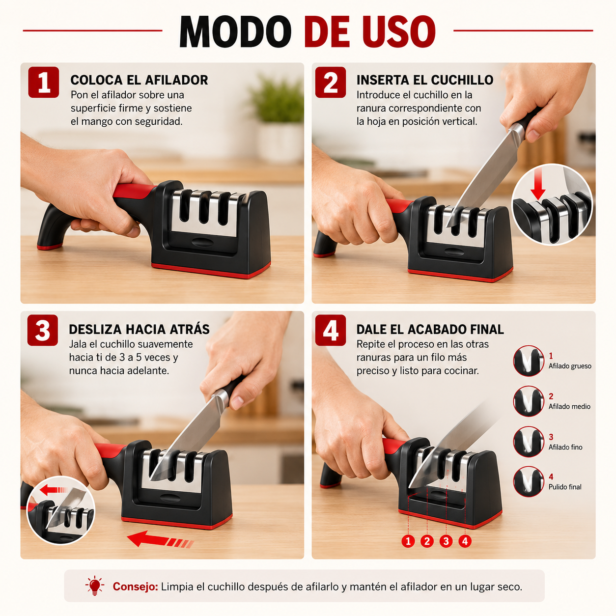 FiloPro® - Cocina más rápido con cuchillos siempre afilados