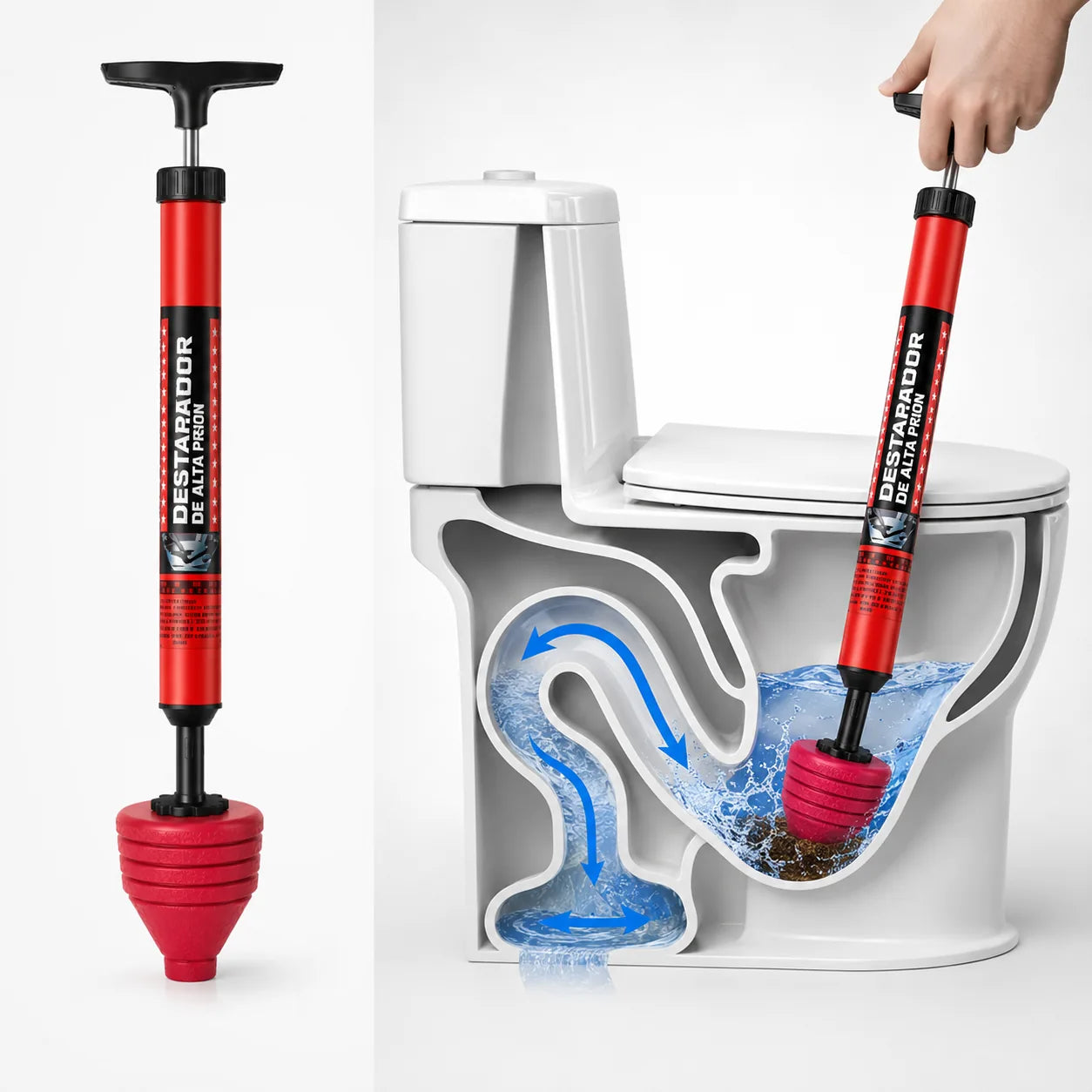 PresiónHogar® - Solución práctica para obstrucciones de baño y cocina