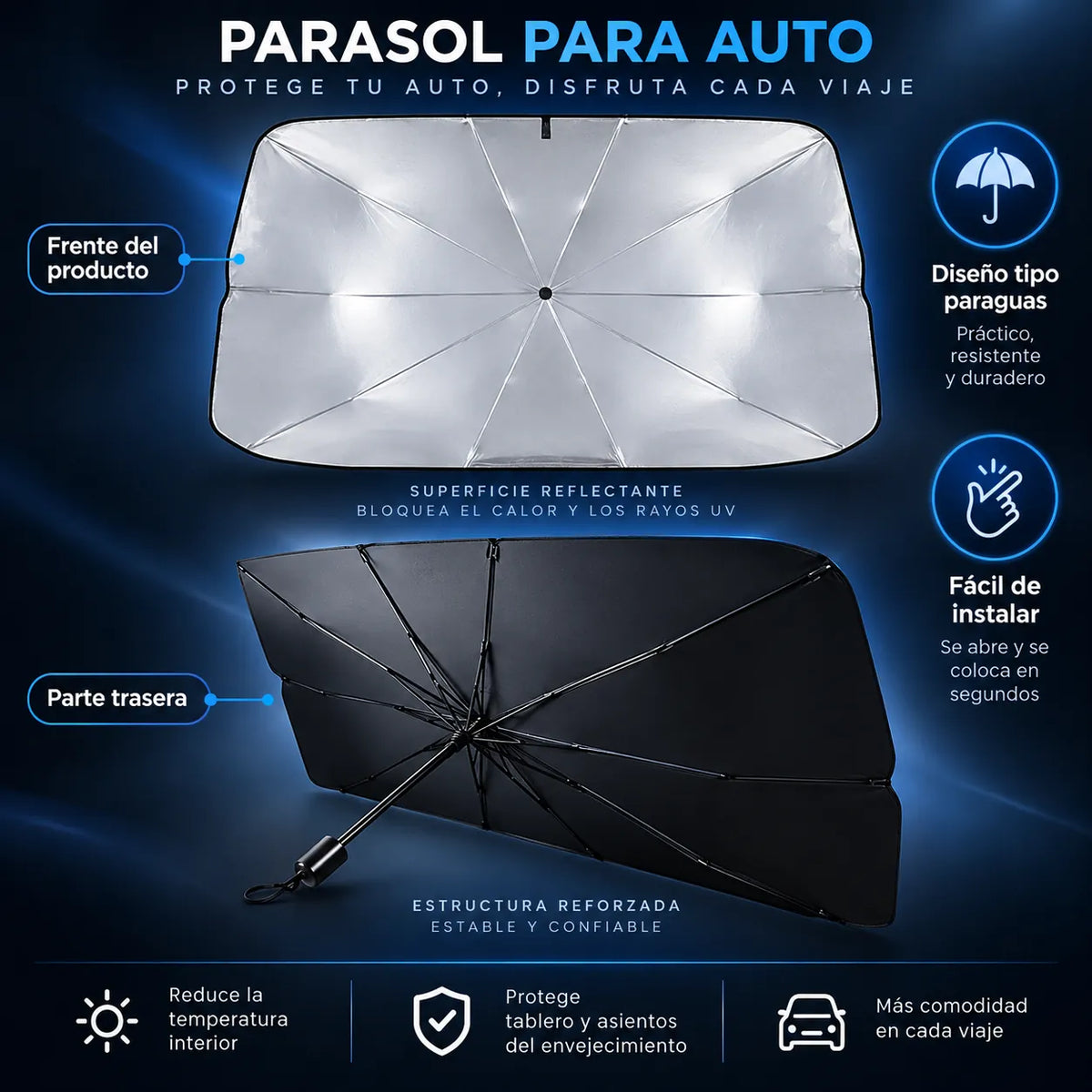 ❄️ AutoFresh® - Mantén tu auto más fresco incluso en días de calor.