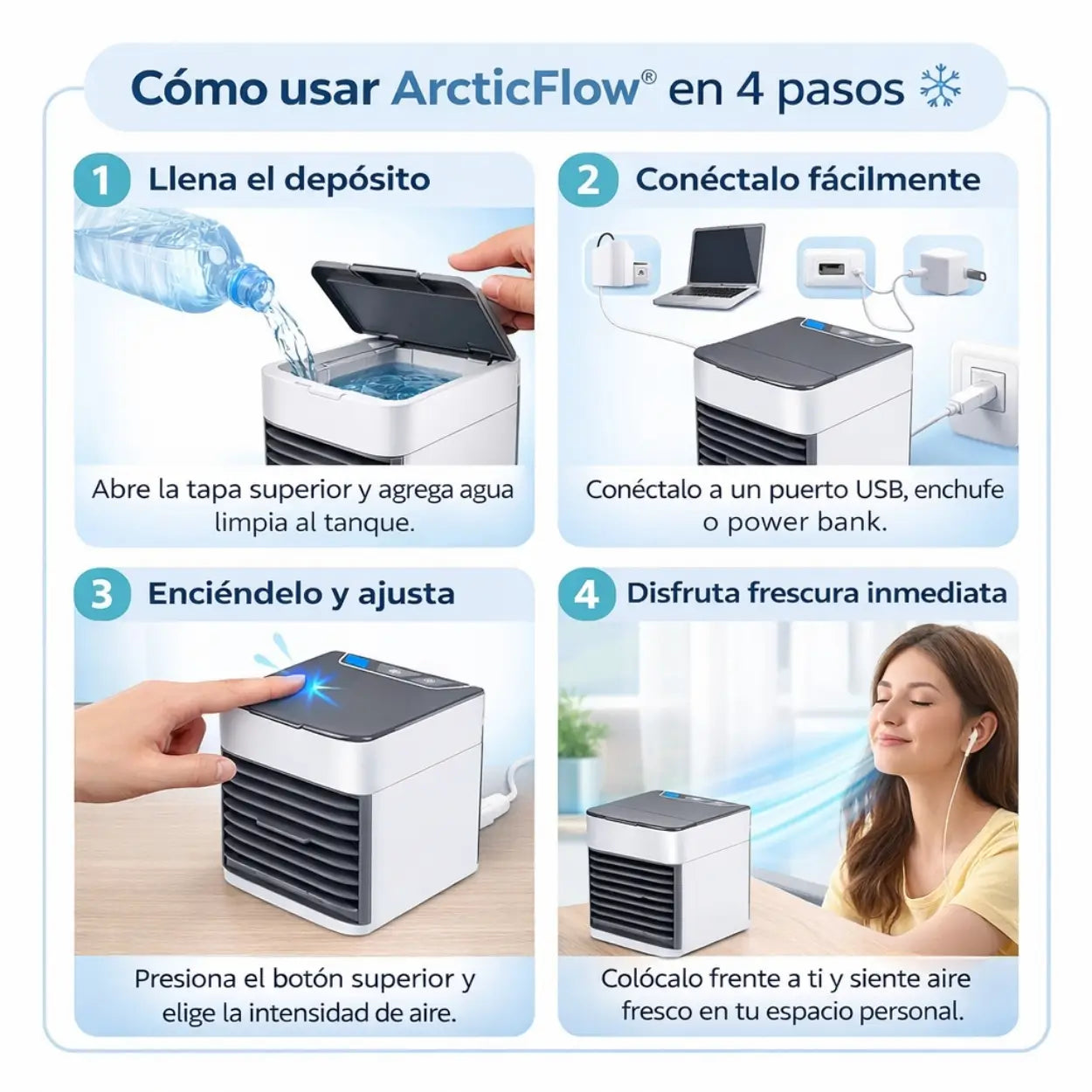 ArcticFlow® – Enfría tu espacio personal al instante