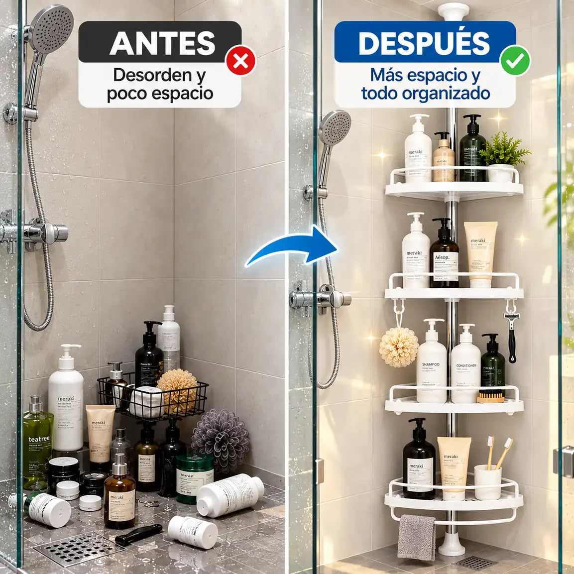 🛁 EsquinaPlus® - Convierte una esquina vacía en espacio útil para tu baño | 4 Niveles