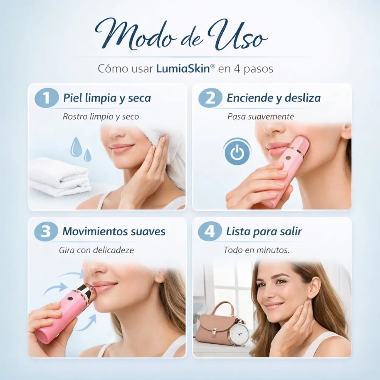 LumiaSkin® – Depilación facial suave y rápida para el uso diario