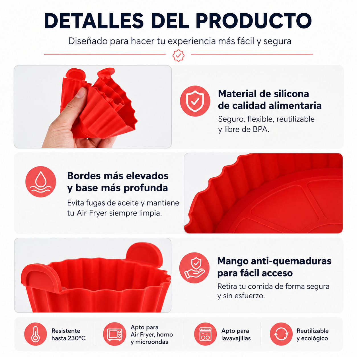 6 x AirClean® - Mantén tu freidora limpia en cada preparación + Ebook de regalo