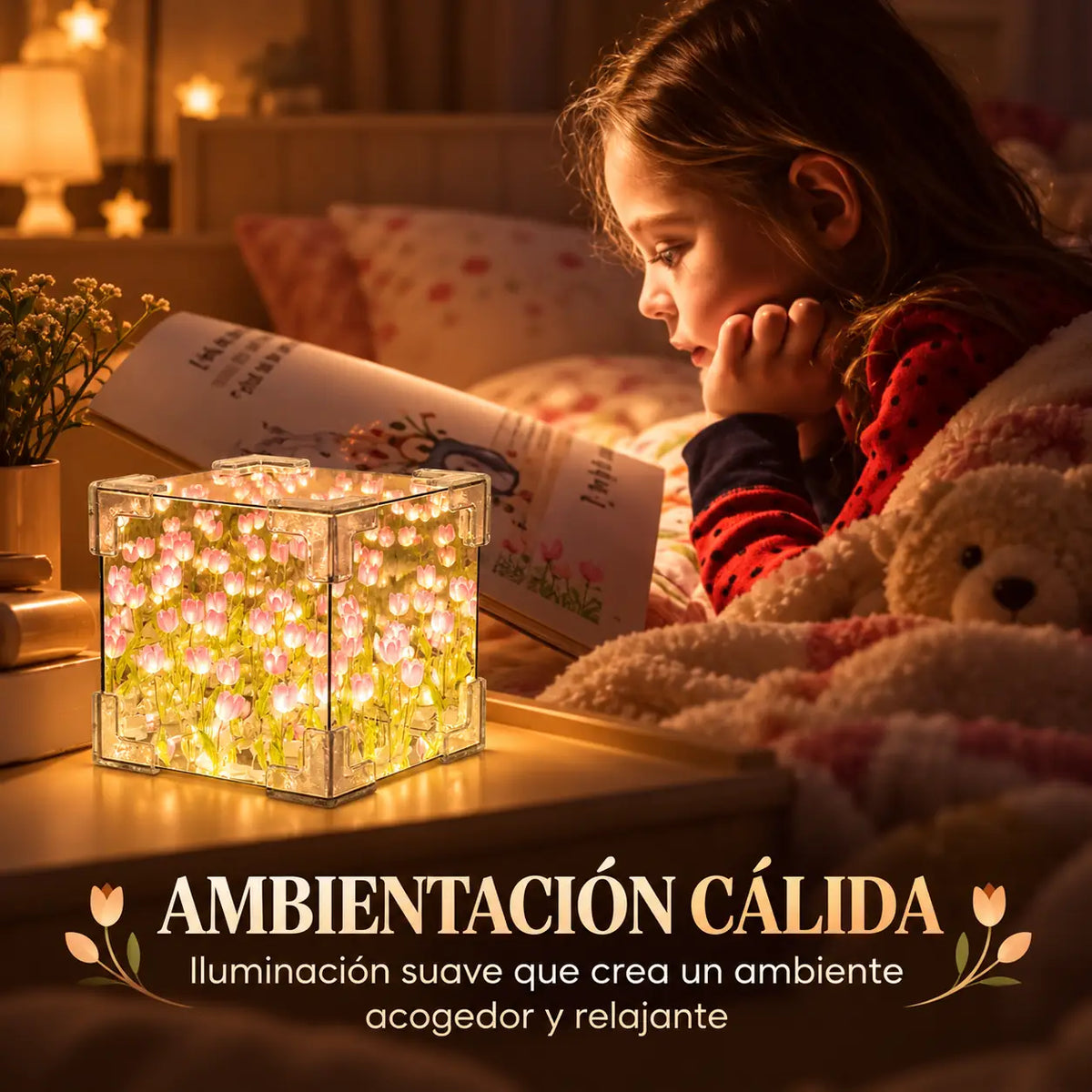 🌷 LuzFloral® - Sorprende con un regalo de tulipanes y luces infinitas