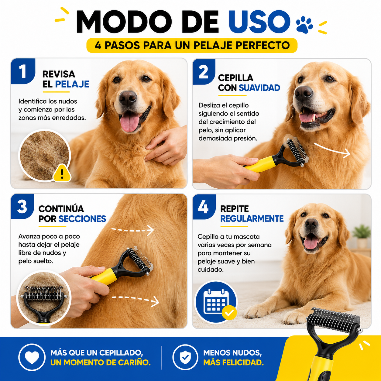 PeluFácil® - Saca los nudos sin tironear el pelaje