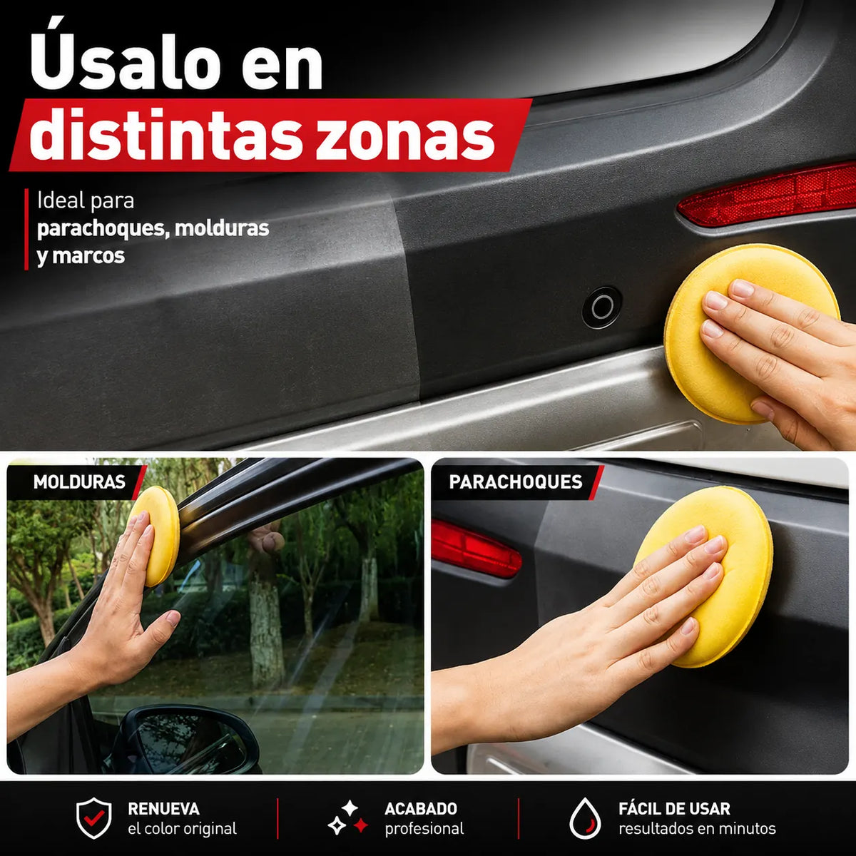 PACK 2 X 1 - RenovaBlack® - Devuelve el color negro y mejora la apariencia de tus plásticos