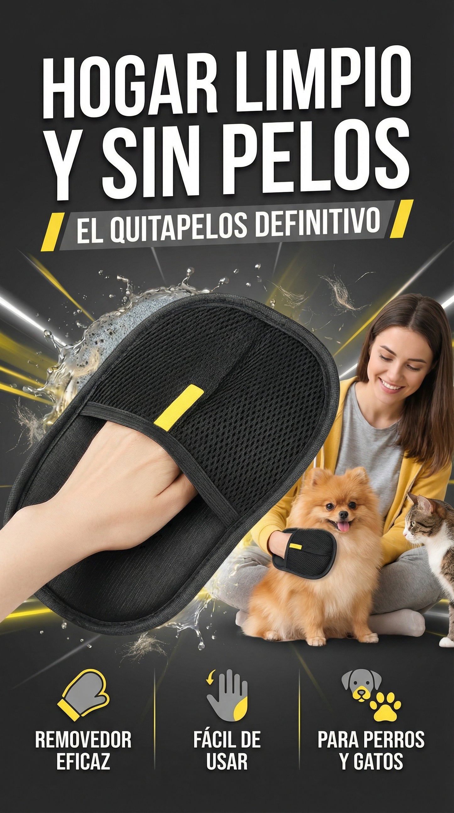 FurClean Pro® – Elimina pelos de muebles y ropa en segundos