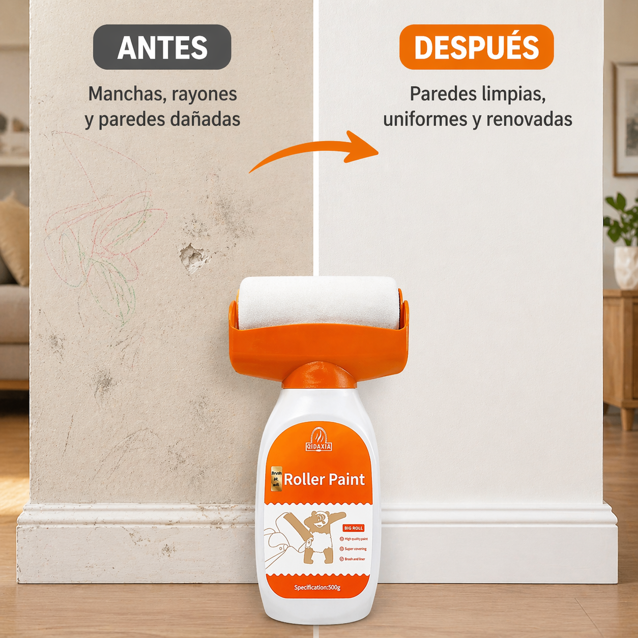 RenovaRoll® - Repara manchas y grietas en minutos sin esfuerzo