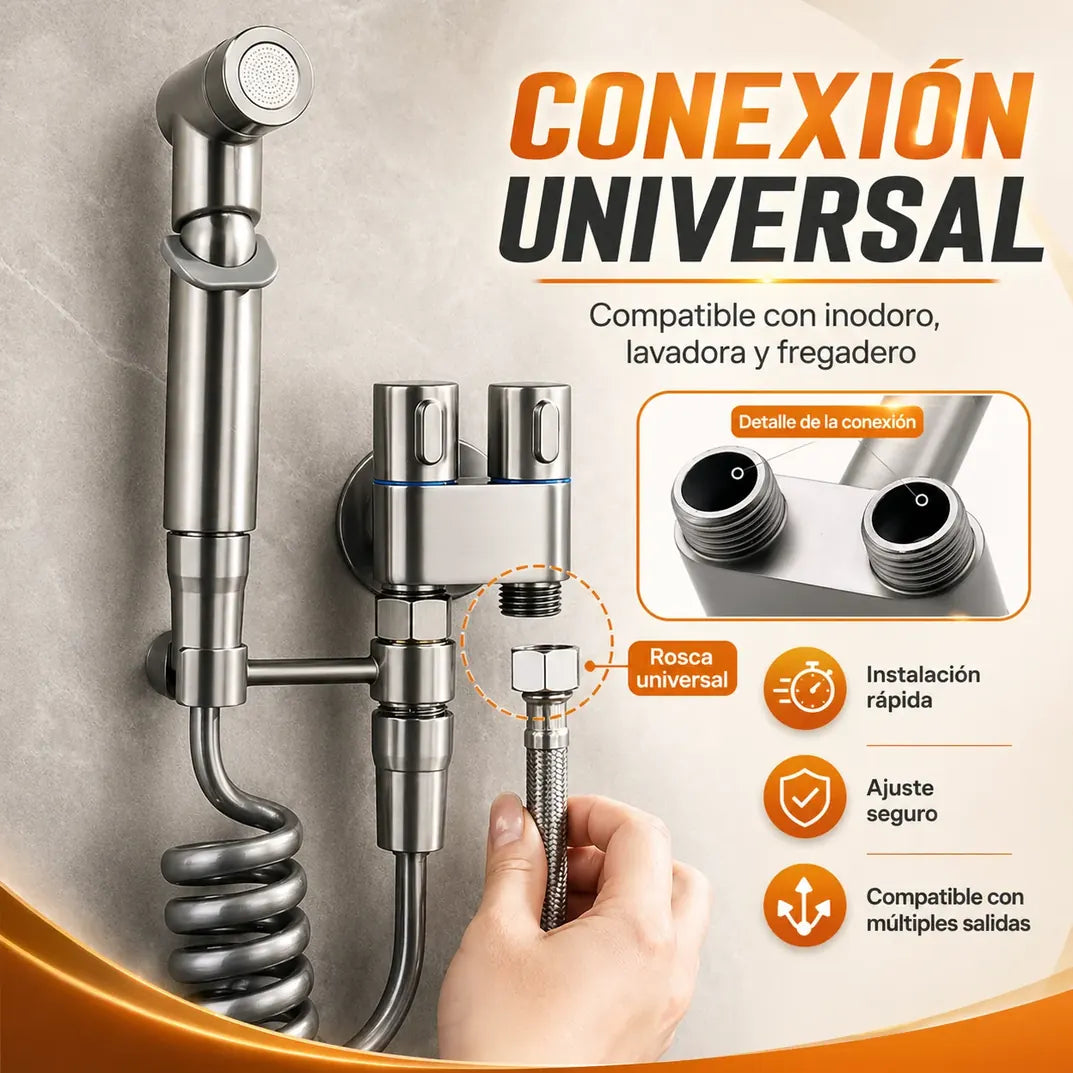 💦 AquaDúo™ – Higiene personal y limpieza del baño en un solo producto