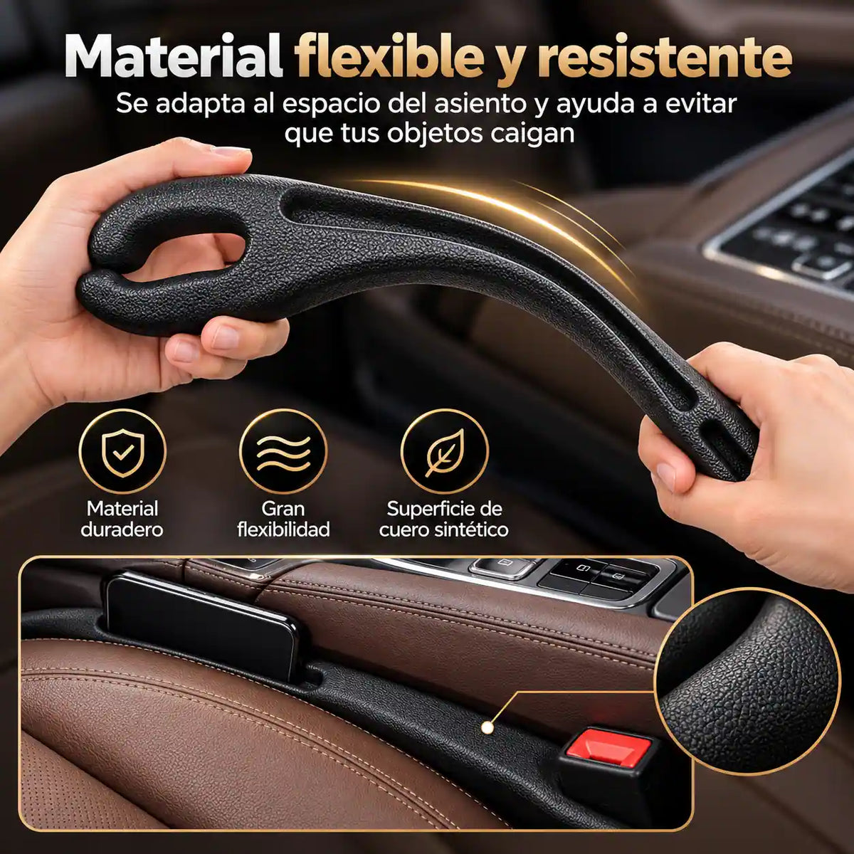 🚗 CAR GAP™ – Evita que tus objetos caigan entre los asientos | Pack de 2