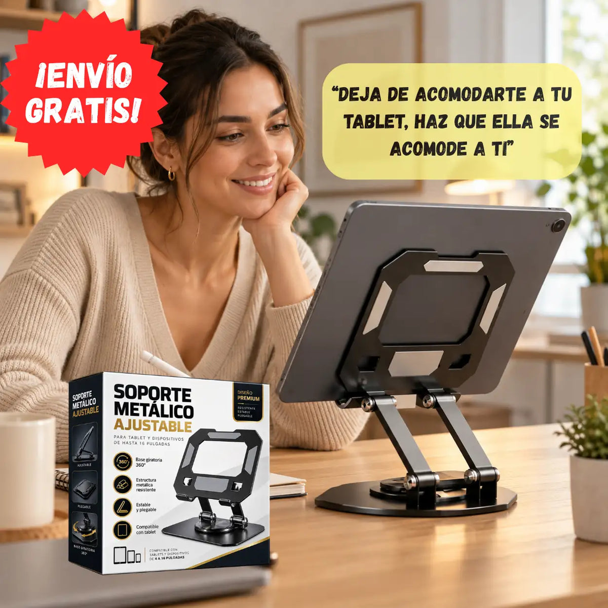 GiraFlex® 360° | Usa tu tablet cómodamente en el ángulo que prefieras