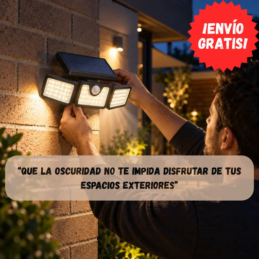 ☀️ LumiSolar™ - Transforma tus espacios exteriores con iluminación solar | 3 Lámparas LED Ajustables
