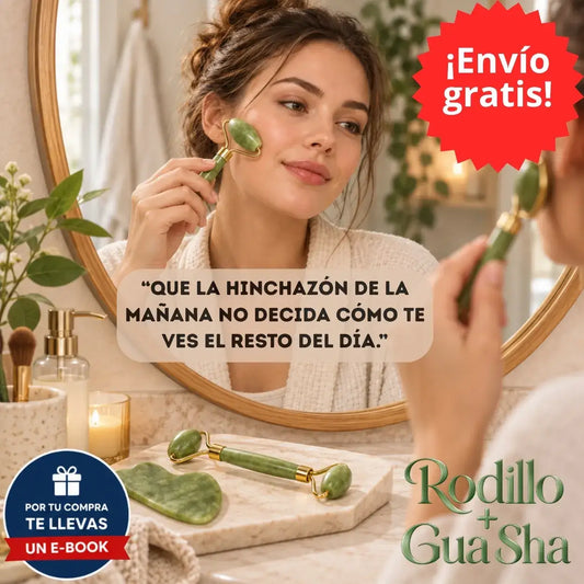 SET JadeGlow® – Ayuda a reducir la hinchazón y refrescar el rostro + Gua Sha