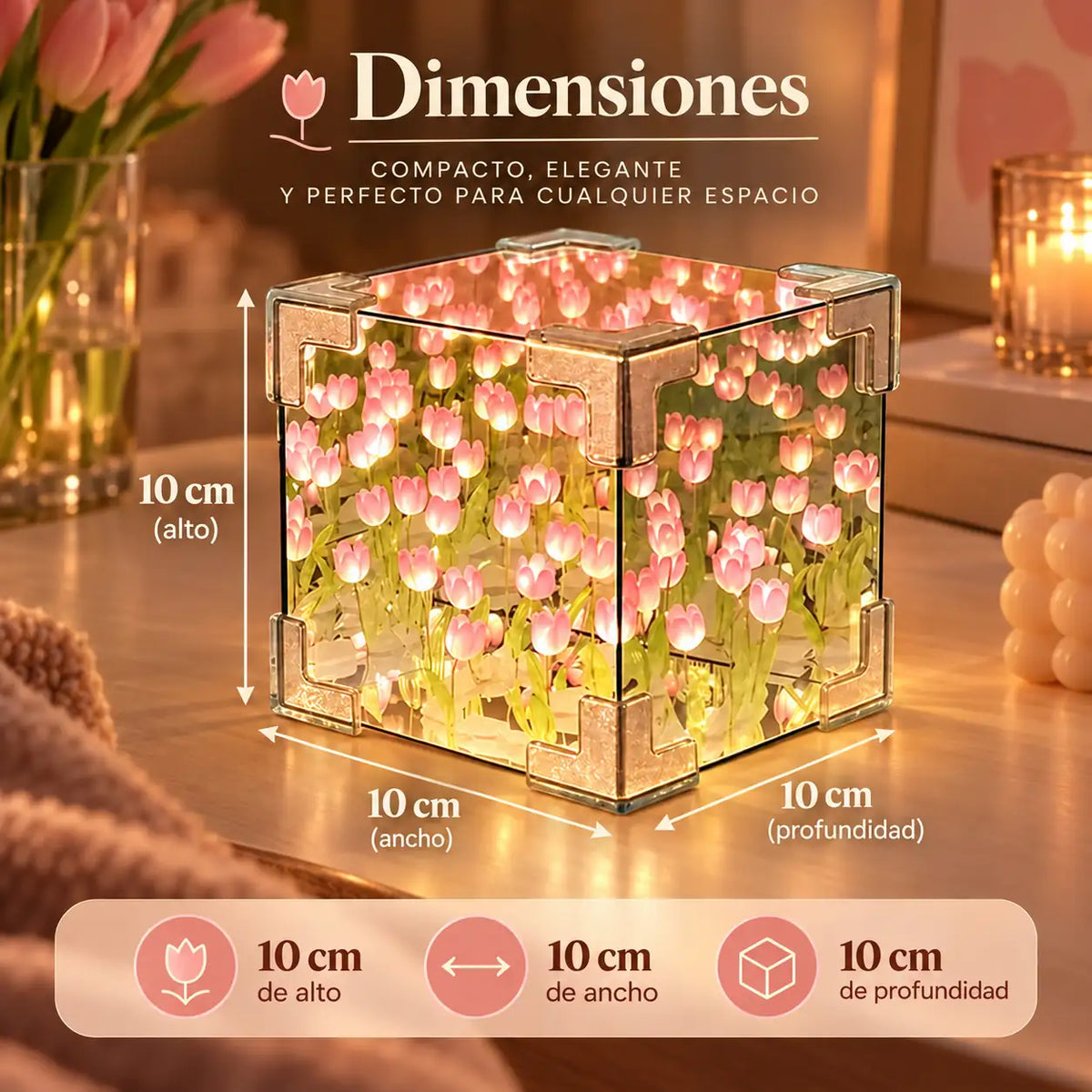 🌷 LuzFloral® - Sorprende con un regalo de tulipanes y luces infinitas