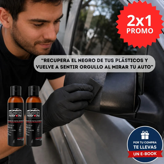 PACK 2 X 1 - RenovaBlack® - Devuelve el color negro y mejora la apariencia de tus plásticos