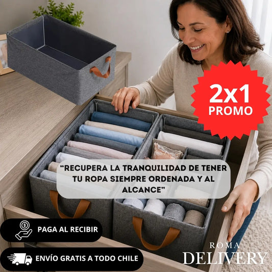 2 x OrdenUp® - Mantén tus cajones organizados y ahorra espacio cada día + E-book de regalo