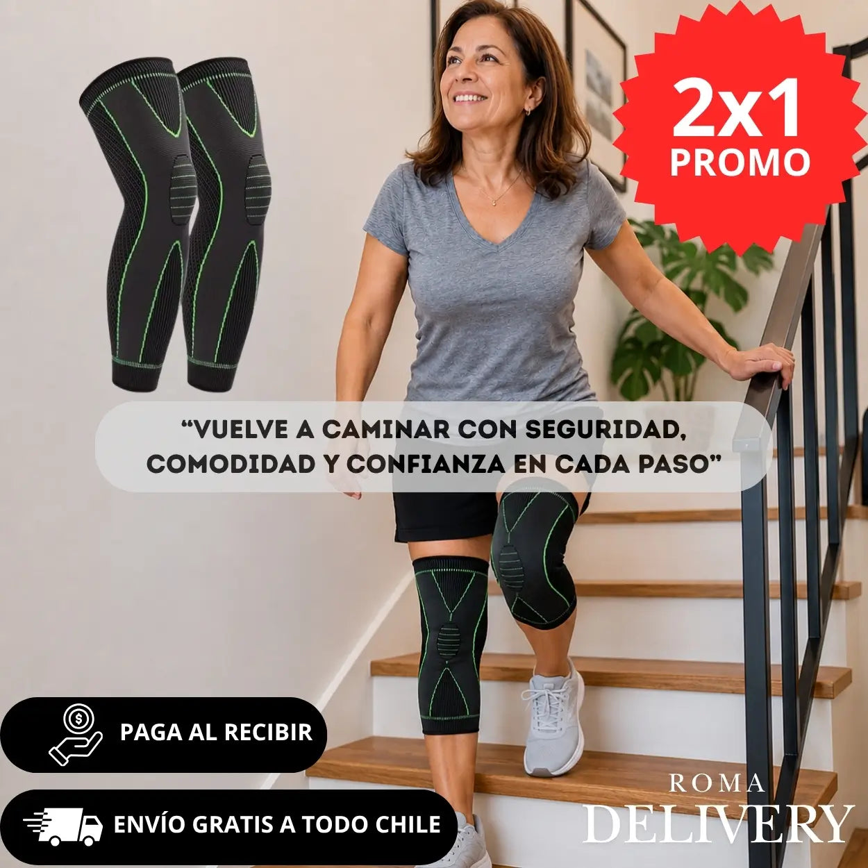 2 x FlexiRodilla® - Soporte diario para aliviar molestias en tus rodillas + Ebook de regalo