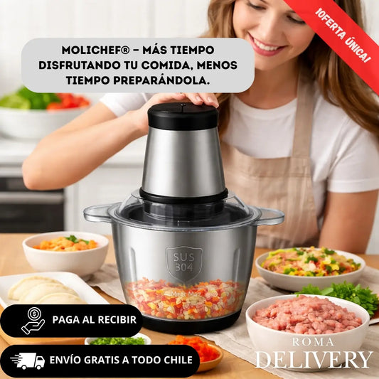 MoliChef® - Pica Carne y Verduras en Segundos sin Esfuerzo