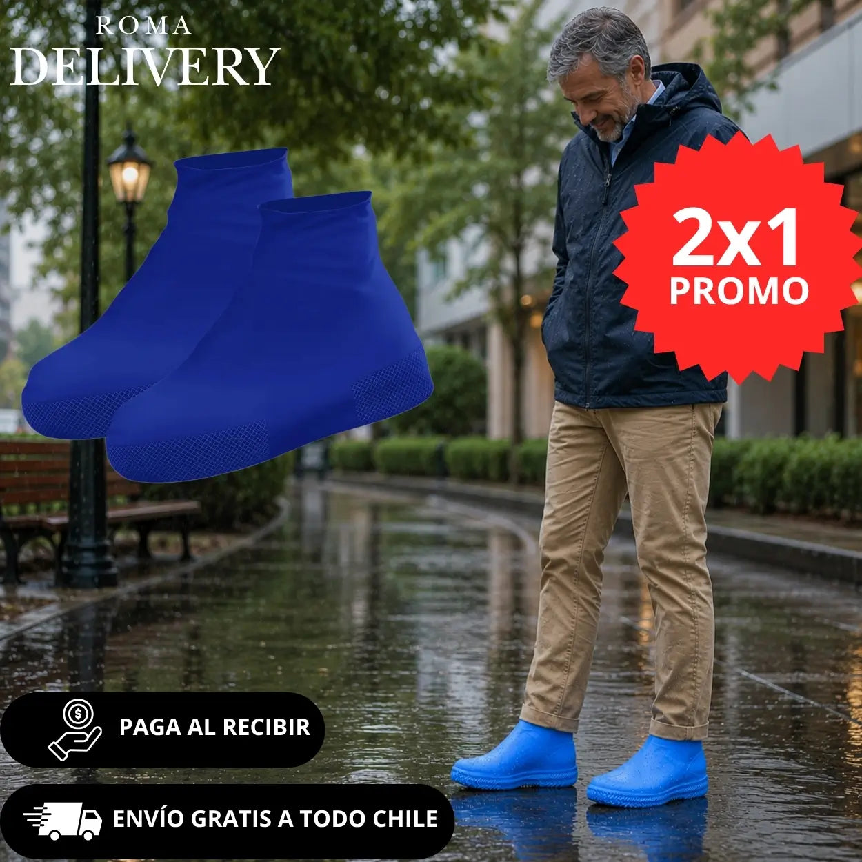 2 x RainGuard® - Protege Tu Calzado Del Agua Y El Barro En Segundos + Ebook de regalo