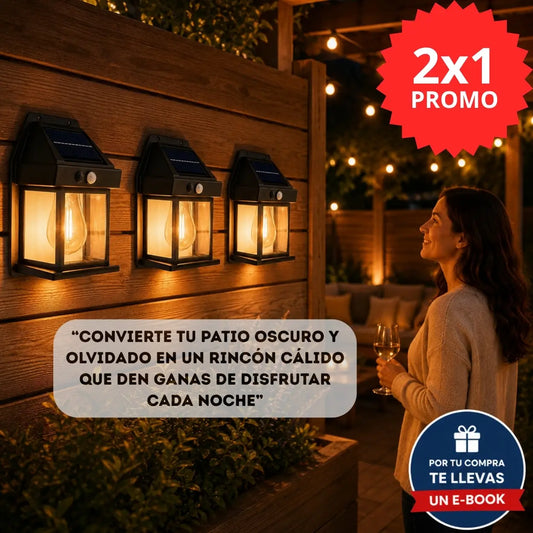 2 x 1 AuraSolar® - Crea un ambiente acogedor con energía solar