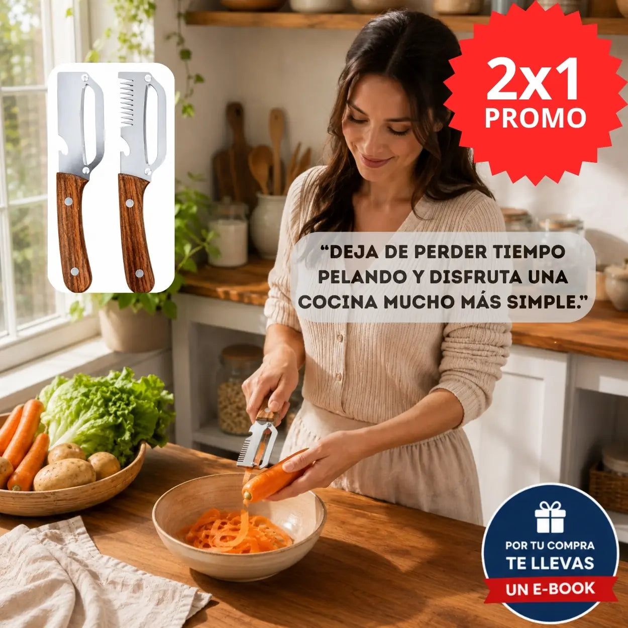 Pack 2 PelaPro® - Pela frutas y verduras rápido, fino y sin esfuerzo