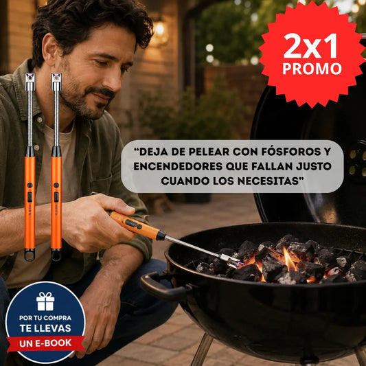 Pack 2x1 - EnciendePro® - Un solo encendedor recargable para múltiples usos