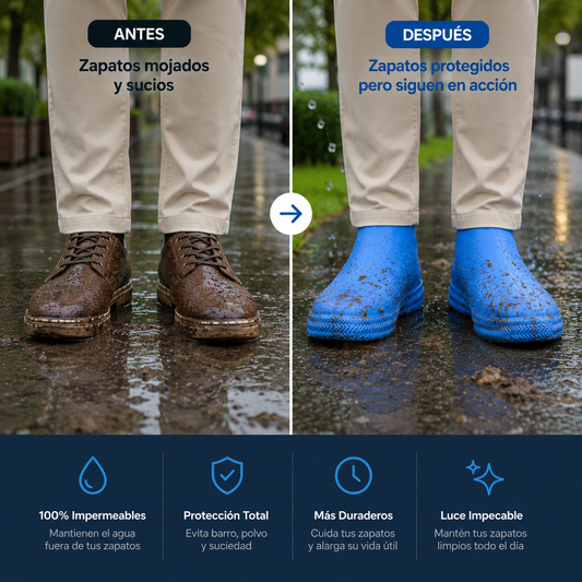 2 x RainGuard® - Protege Tu Calzado Del Agua Y El Barro En Segundos + Ebook de regalo