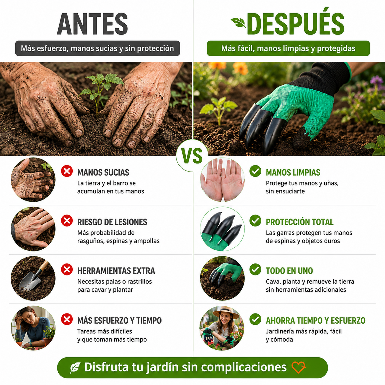 GardenGenie® - Planta y cava más rápido sin maltratar tus manos