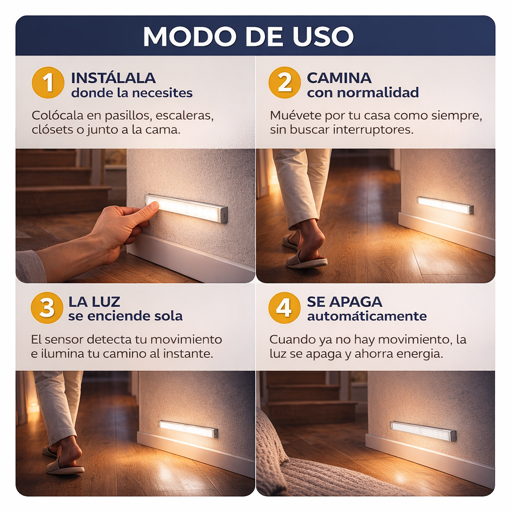 LumiSafe® – Luz automática que protege tus pasos de noche