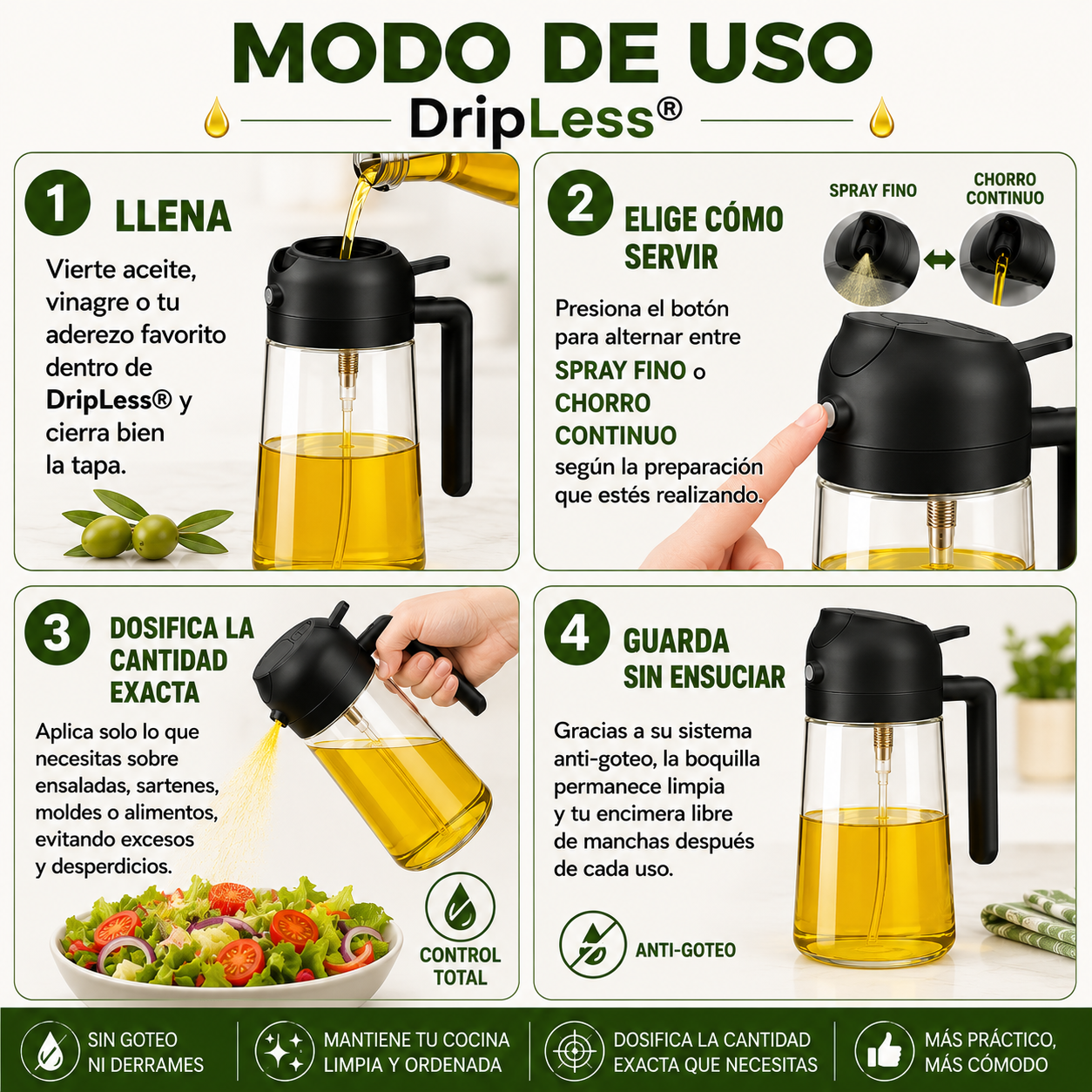 2x1 DripLess® - Dosifica la cantidad perfecta sin ensuciar + Ebook de regalo