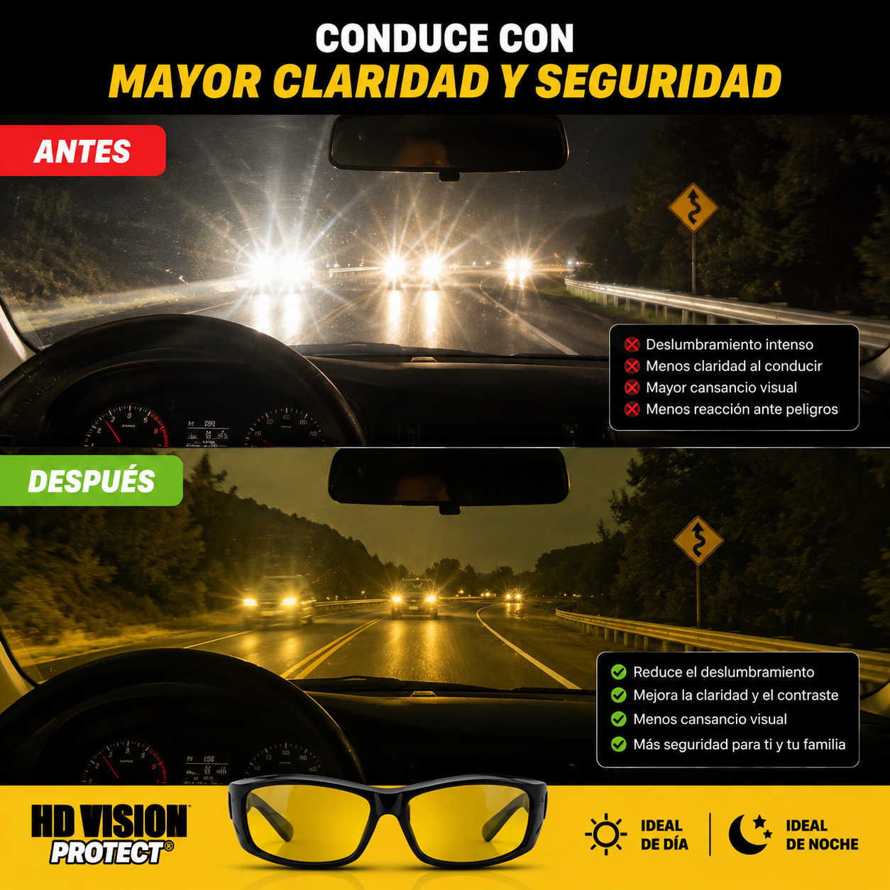 SET 2x1 - HD Vision Protect® - Conduce con mayor claridad y tranquilidad