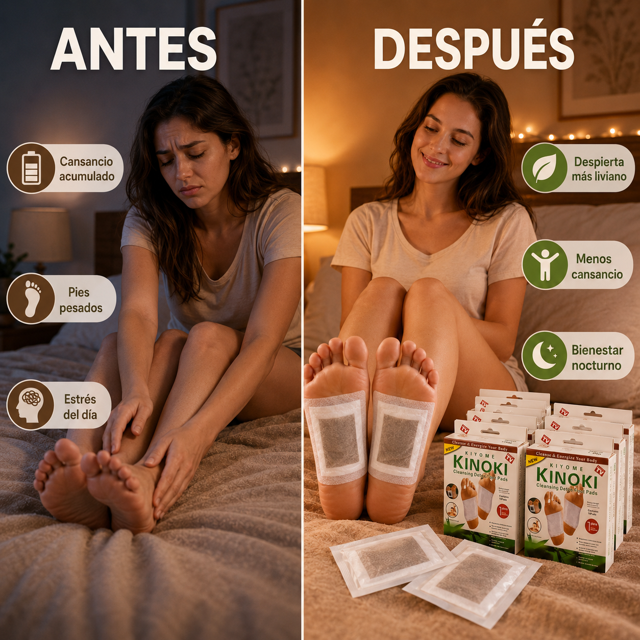 Kinoki Detox® Pack 5 Cajas - Bienestar nocturno para despertar más liviano