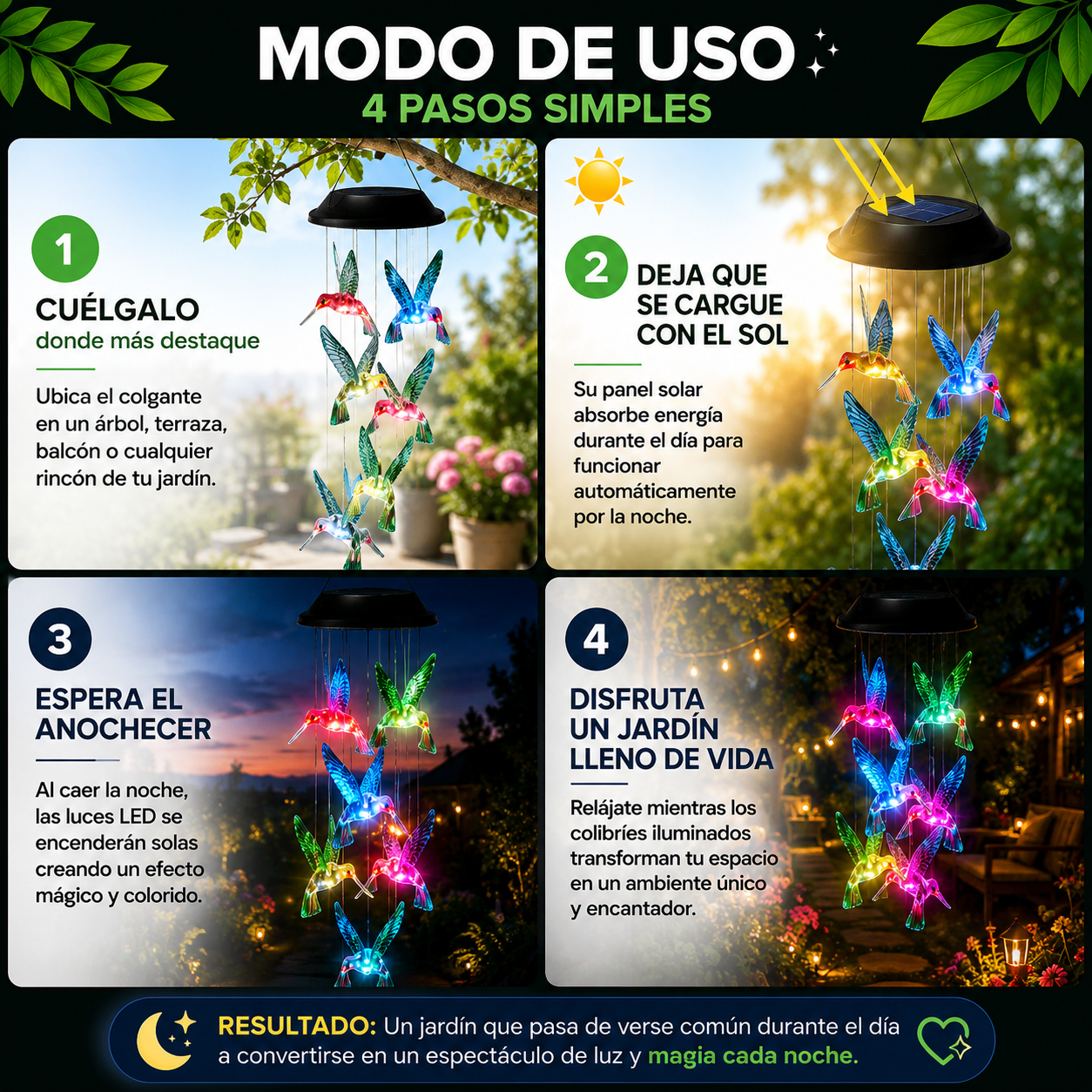 LumiBird® - Ilumina tu jardín con colores mágicos cada noche