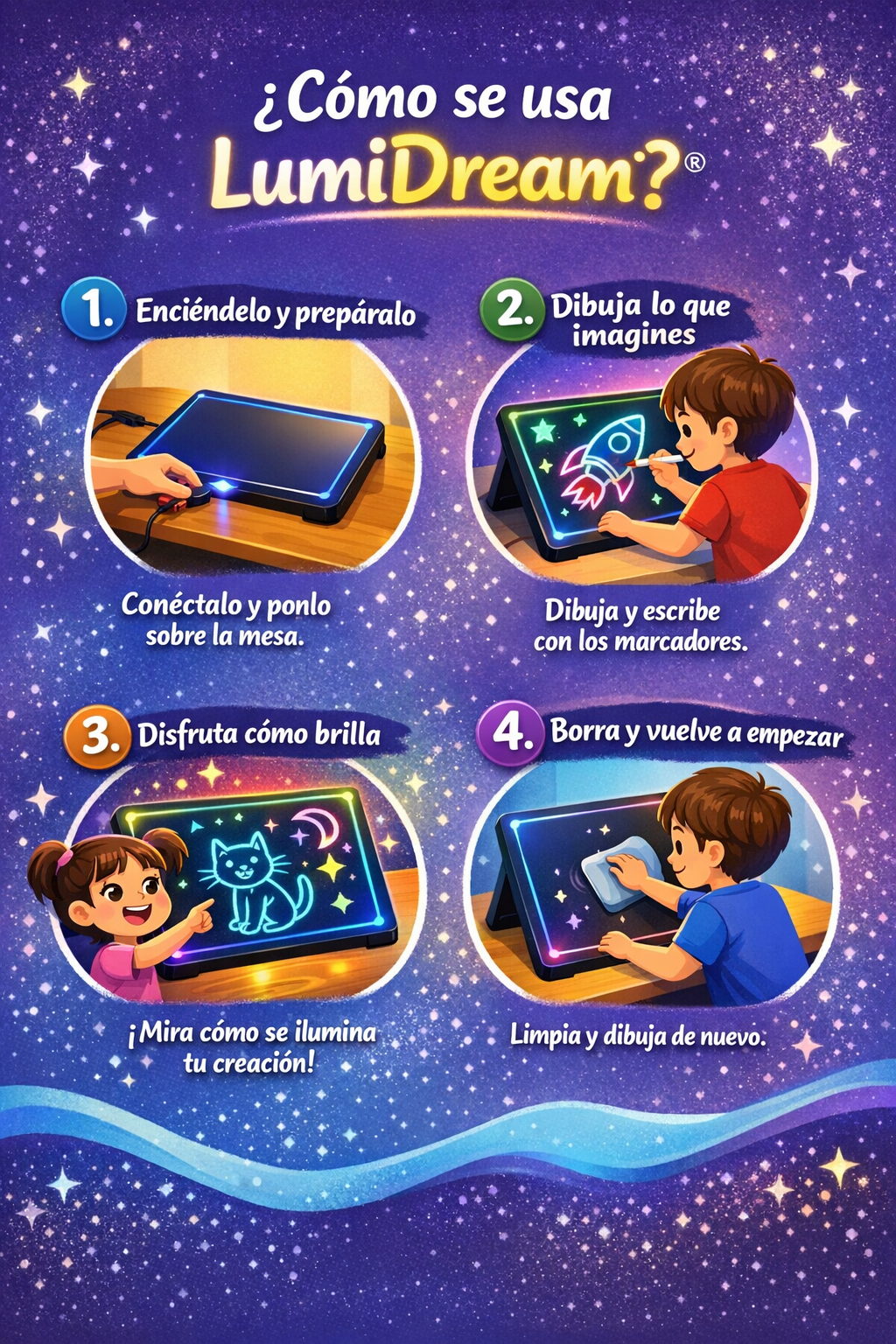 LumiDream® – Donde la imaginación de tu hijo cobra vida + Ebook de regalo