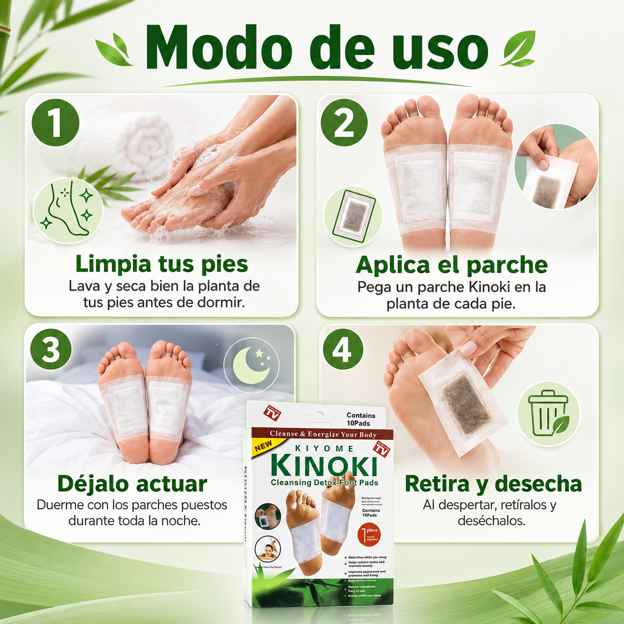 Kinoki Detox® Pack 5 Cajas - Bienestar nocturno para despertar más liviano