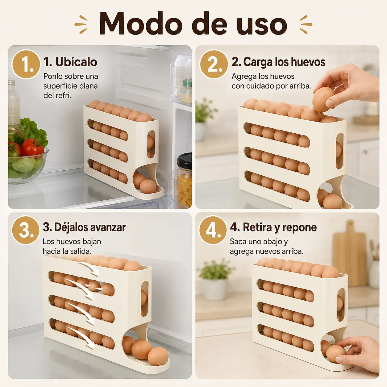 OvoFácil® - Organiza tus huevos y ten siempre primero los más antiguos