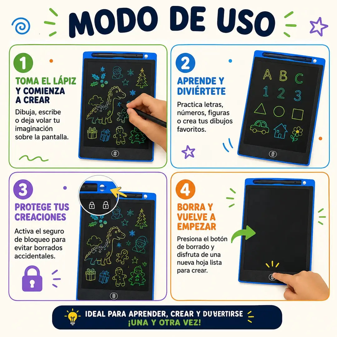 TrazoMágico® - Horas de dibujo y creatividad en una pizarra reutilizable