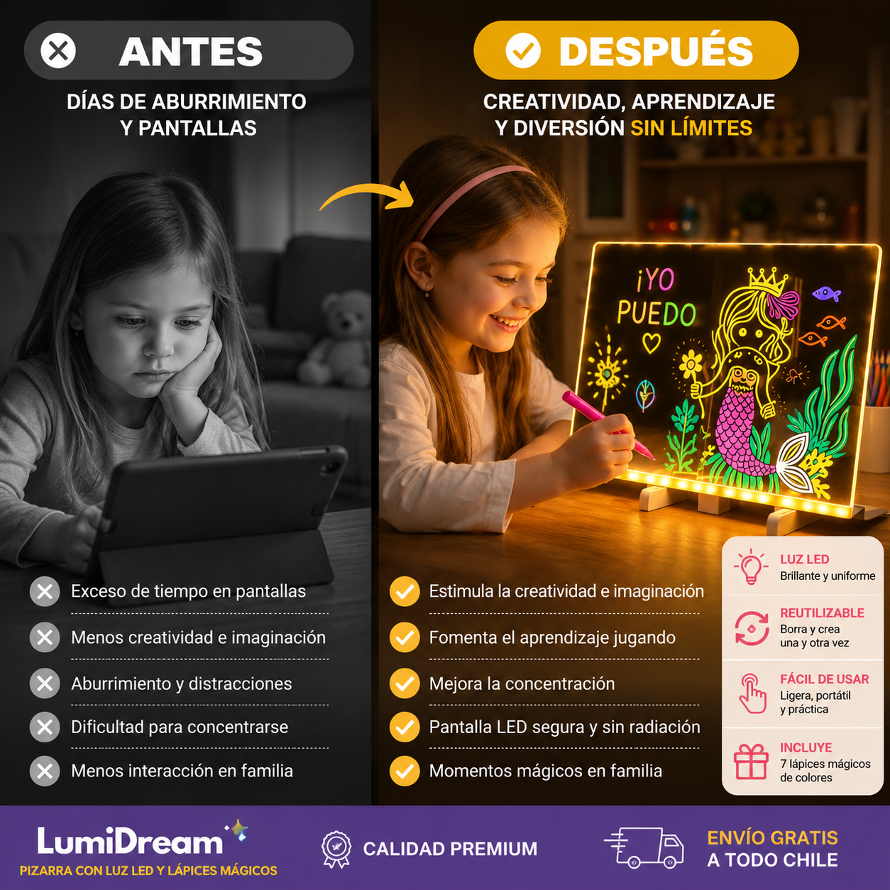 LumiDream® – Donde la imaginación de tu hijo cobra vida + Ebook de regalo